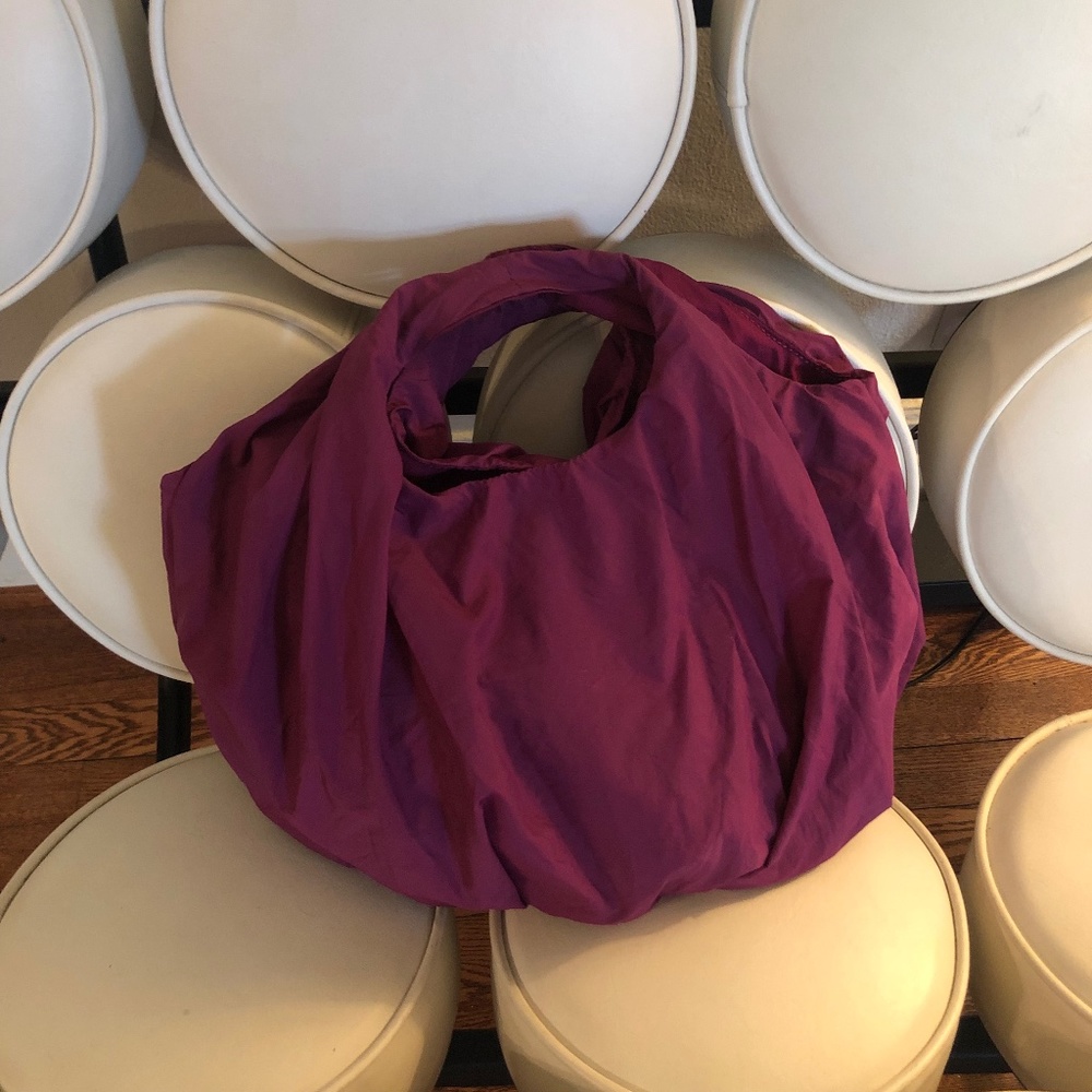 Cos Gathered Nylon Crescent Bag